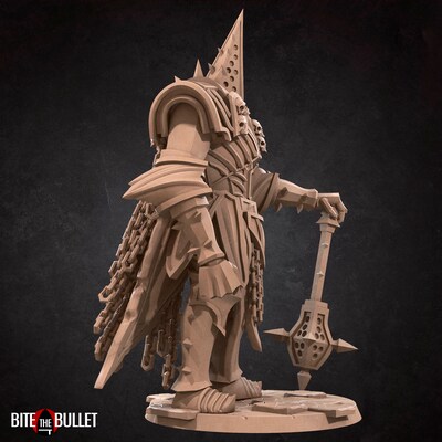 Penitent Knight from Bite the Bullet's Bullet Hell: Heroes pt. 2. Total height apx. 95mm. Unpainted resin miniature - image6